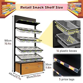 Amazon｜スーパーの棚 大型 市場店舗 業務用スナック